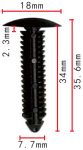 FORD W709002-SAA клипса  7.7x34x18mm