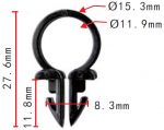 Фиксатор электропроводки 8.3x11.8x15.3mm  d11.9mm