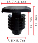 KIA / Hyundai 86438-4A100 клипса  7.8x10.7x12.7x4.6mm