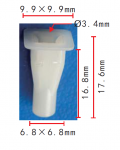 NISSAN 01281-00501 клипса  6.8x16.8x9.9mm