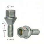 БКолВест Болт М12х24х1,50 Vesta, Largus полупустотелый S-17 03560-5002001-119