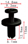 HONDA 90684-SA5-0030 клипса  6.1x12.9x14.8mm