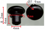 Пистон распорный 4x3.9x7.9 mm