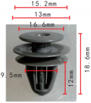 Honda 91560-SP0-003, 91560-S7A-003 клипса  9.4x12x16.5mm