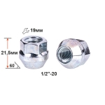 Гайка 400142 Z 1/2"-20 Цинк высота 21,5 мм Конус с выступ., откр., кл.19мм