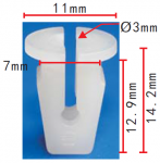 VAG, VW, AUDI 165827592 клипса  8.1x12.9x11mm  d3mm