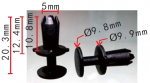 VW, VAG, AUDI N90536901 Клипса крепления решетки радиатора  5x10.8x9.9mm