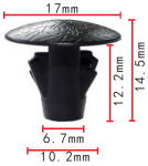 TOYOTA 90467-10107 клипса 10.2x12.2x17mm