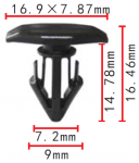 TOYOTA 90467-10146 клипса  9x14.716.9mm