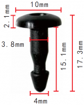 NISSAN 66820-88E00 клипса  4x15.1x10mm