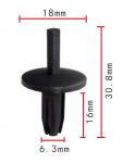 GM,CHRYSLER 472434, 6031390 клипса 6x16x18mm