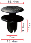 Toyota 9046707059B1, 904670705922 клипса серая  7x9.8x15.2mm