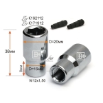 Гайка M12X1,50 Цинк высота 38 мм Конус, внутр. 12мм шестигран., D=20мм DHEC20A38 Z Гайка M12X1,50 Цинк высота 38 мм Конус, внутр. 12мм шестигран., D=20мм DHEC20A38 Z