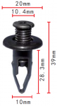 HONDA 91502-SN4-000, 91502-SM4-000 клипса  10x28.3x20mm