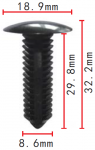 GM 10185925 светло-жёлтая клипса   8.6x29.8x18.9mm