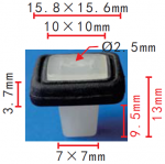 Honda 90675-SA6-003 клипса  7x9.5x15.8mm  d2.5mm