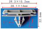 GM 55157055AA Клипса  12.8x15.1x38.1mm