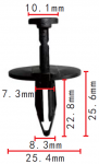 FORD,CHRYSLER  N803421-S, 6501590 клипса  8.4x22.5x25.4mm