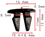 KIA /  Hyundai 86848-22000 клипса  10.4x11x16.4mm  d4.5mm