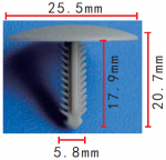 GM коричневая клипса  5.8x17.9x25.5mm