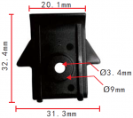 Nissan 63848-35F00 клипса  32.4x20.1mm  d3.4mm