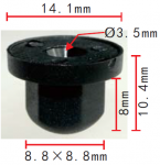BMW 16131176747 клипса  8.8x8x14.1mm  d3.5mm
