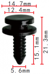 VW, VAG, AUDI 3B0867333 клипса  5.6x15.1x14.7mm