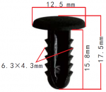 NISSAN  01533-01781 клипса 6.6x16.2x12.5mm