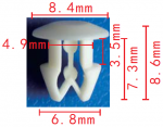 VW, VAG, AUDI клипса  6.8.x7.3x8.4mm