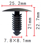 GM 6501086 клипса  8.1x21x25.2mm