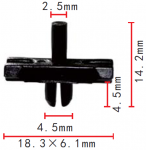 VW, VAG, AUDI 113853585-C клипса  4.5x4.5x18.3mm