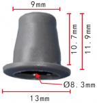 VAG, VW, AUDI 9614393080 клипса  9.1x12x13mm  d8.2mm
