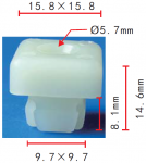 MITSUBISHI 6027958 клипса  9.7x8.1x15.8mm  d5.7mm