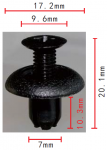 MITSUISHI,TOYOTA M253964, 90467-07030-01, M253964 клипса  7x10.3x17.2mm