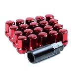 Комплект гаек M84A20 RD M12X1,50 Красный высота 32мм (комплект 20 гаек +1 ключ)