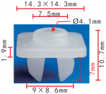 Toyota 90189-06128 клипса  9x7x14.3mm