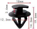 CITROEN-PEUGEOT клипса  12.3x14.3x18mm