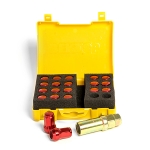 Комплект гаек 317144 RD M12X1,25 Красный Хром высота 32 мм Конус с выступ., закр., семигранник,