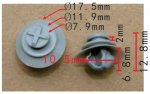 PEUGEOT 856562 Клипса  10.5x6.8x17.5mm
