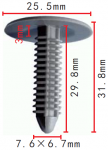 GM 15006827  клипса  7.6x29.8x25.5mm