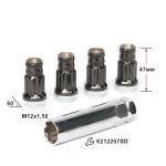 Комплект гаек 307945 SF BA M12X1,50 Черный Хром высота 47 мм, вращ. Конус с выступ., семигранн.,