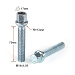 Болт S17D75 Z M14X1,50X75 Цинк Сфера с выступом ключ 17 мм