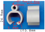 Клипса  d15.8mm  d4mm  24.9x14.8mm