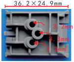 CITROEN-PEUGEOT  клипса  36.2x24.9mm  d3.3mm