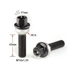 Болт M14X1,25X45 Черный Цинк вращ.Сфера с выступом ключ 17S17F45 BA