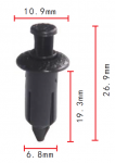 GM 96057847 темно-серая клипса 6.8x19.3x10.9mm