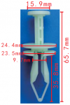 GM 10426555 Клипса  9.7x35.8x24.4mm
