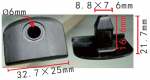 Subaru 57750FC020 клипса  8.8x16.6x32.7mm  d6mm