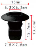 VAG, VW, AUDI N90833801 клипса  7.5x12.7x15mm