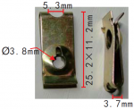 Universal  втулка под саморез металл. D3,8 mm 25,2x11,2 mm
